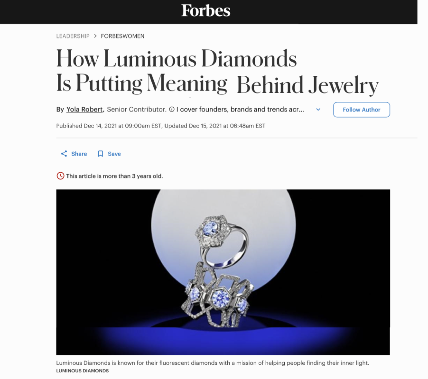 Luminous Diamonds visual 1